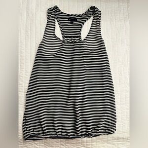 Gap navy and white striped sheer tank top